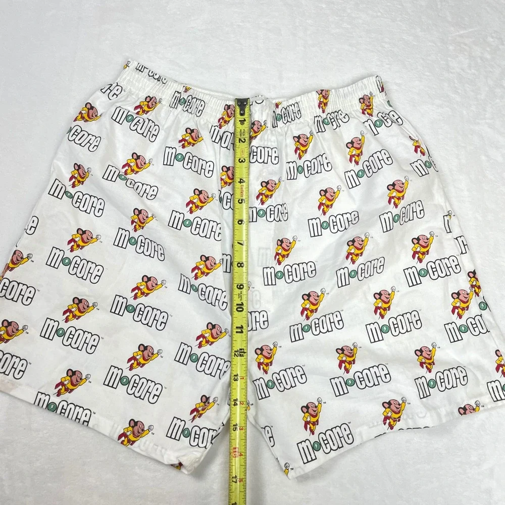 Image Boxers Pajama Shorts Cotton Mens L White Good Vintage Mighty Mouse m-core